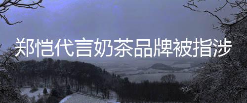 被指播奶茶了郑恺诈骗怎么品牌代言涉嫌茶主